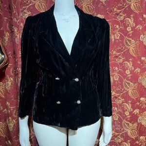 Black Velvet Blazer Jacket